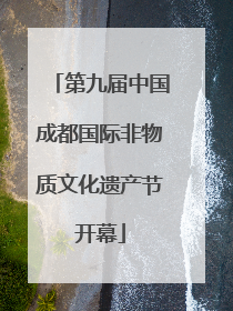 第九届中国成都国际非物质文化遗产节开幕